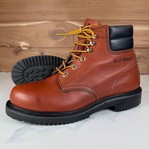 Vintage Red Wing 2307 Made in USA Leather Work Boots Brown Women's 7.5 D